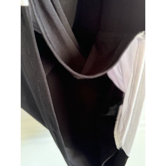 Lauren Ralph Lauren Women Career Dress 14 Black White Ruched 3/4 Sleeve Office - Picture 5 of 10